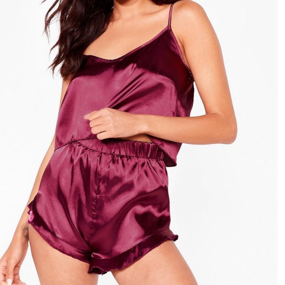 Satin short pj set